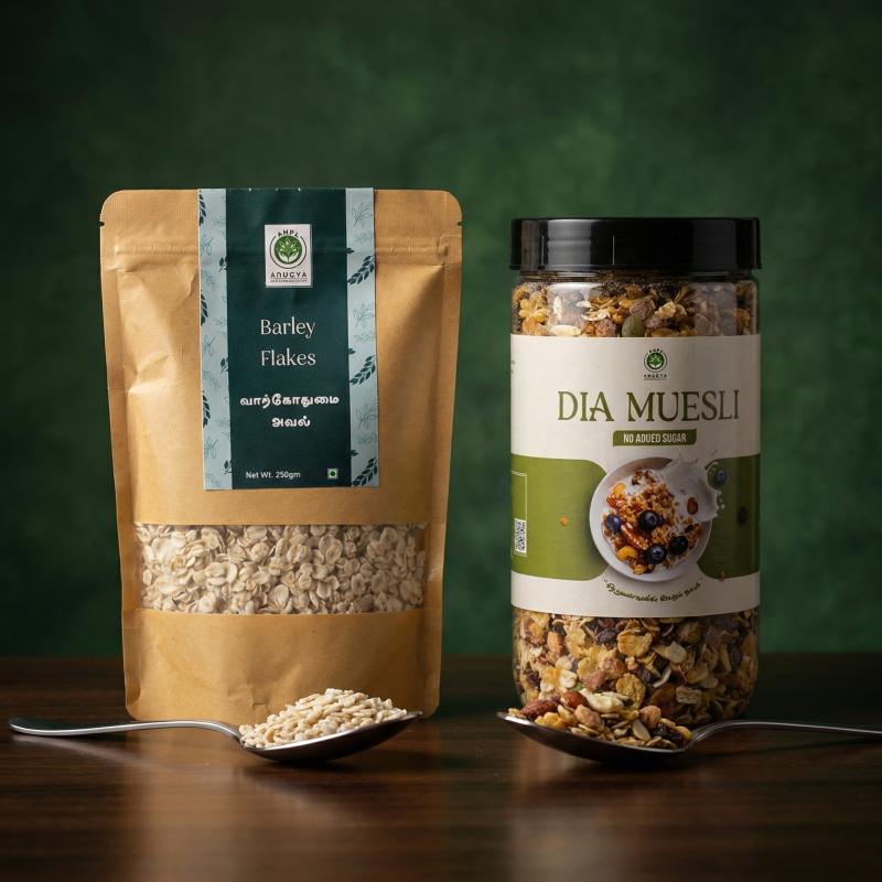 DIA CARE COMBO: DIA MUESLI (300g) & BARLEY FLAKES (250g)