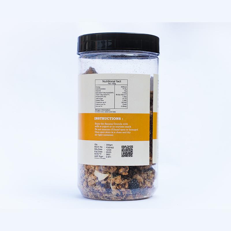 BANANA GRANOLA- Go Bananas for the Crunch! | 300gms